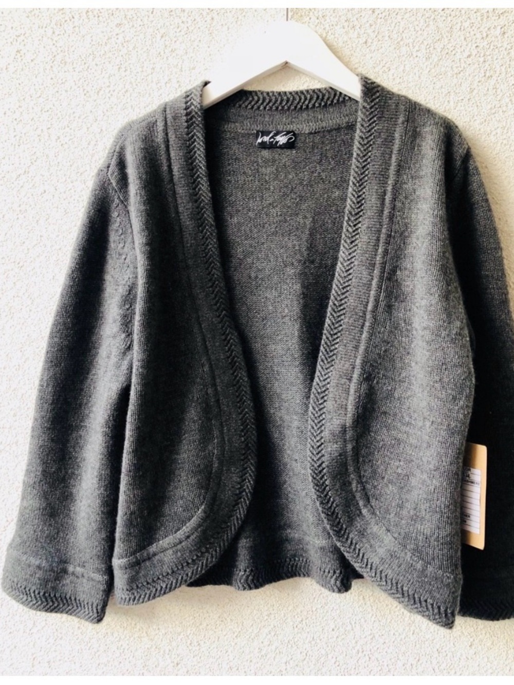 NWT Lord & Taylor Wool/Cashmere Blend Cardigan – Pewter Heather – Size M